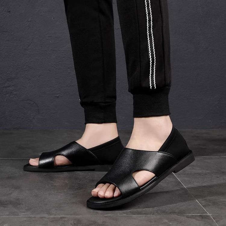 Herrklackar Plain Low-cut Övre Sandaler Med Öppen Tå