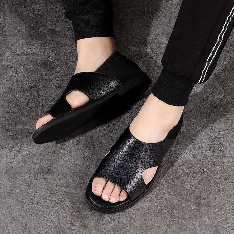 Herrklackar Plain Low-cut Övre Sandaler Med Öppen Tå
