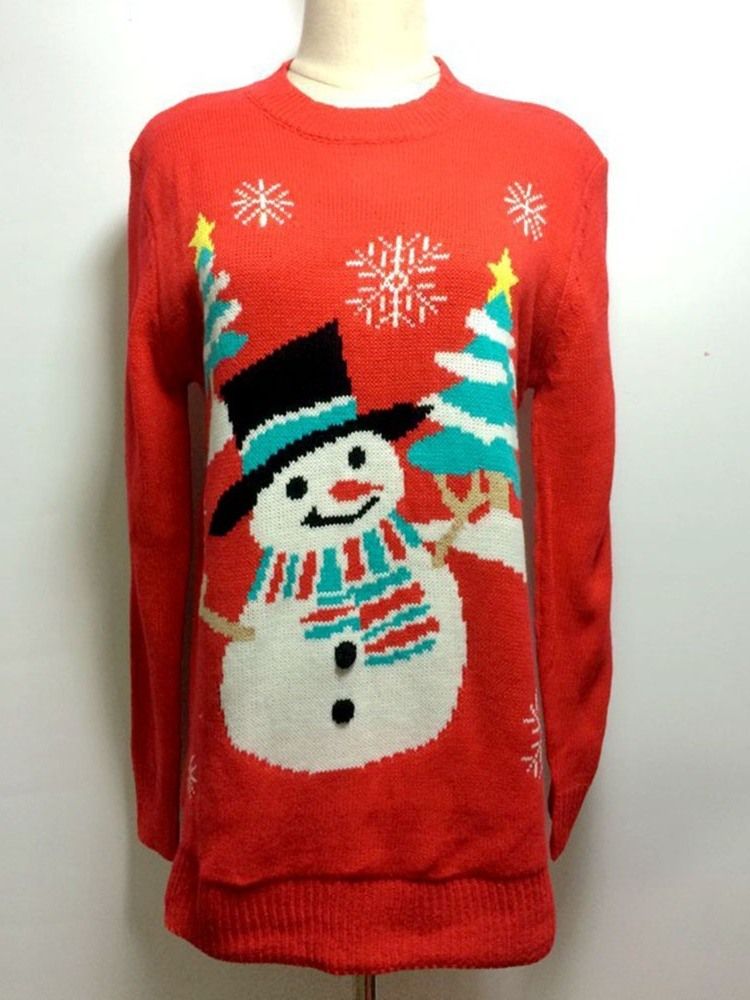 Damjul Regular Thin Broderi Fall Långärmad Tröja
