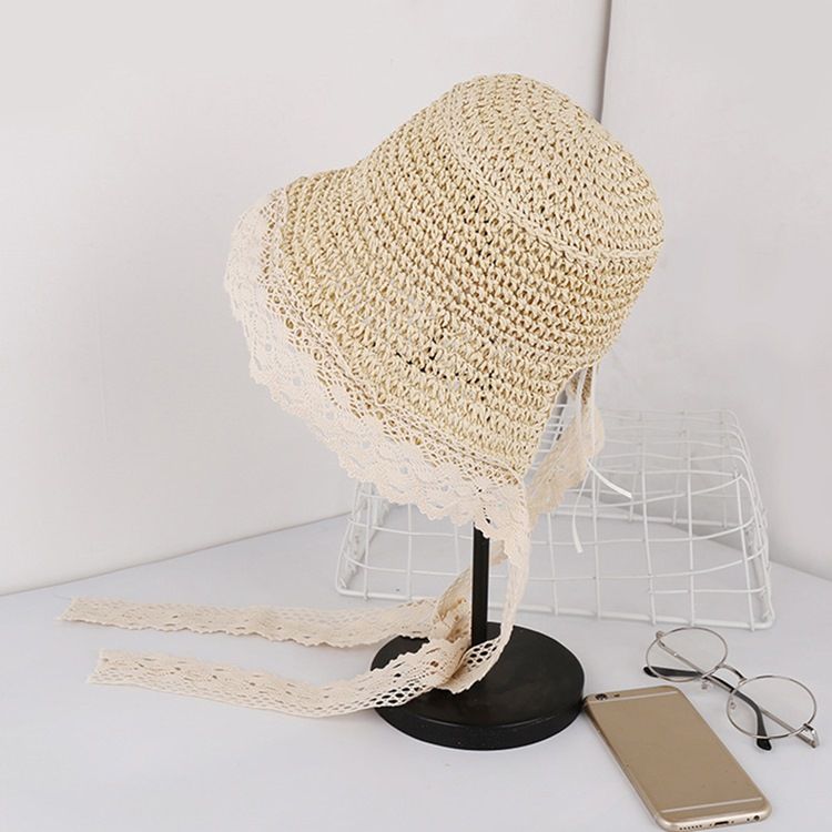 Kvinnors Spetsar Casual Plain Hattar