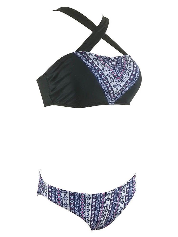 Dam Print Color Block Color Block Tankini