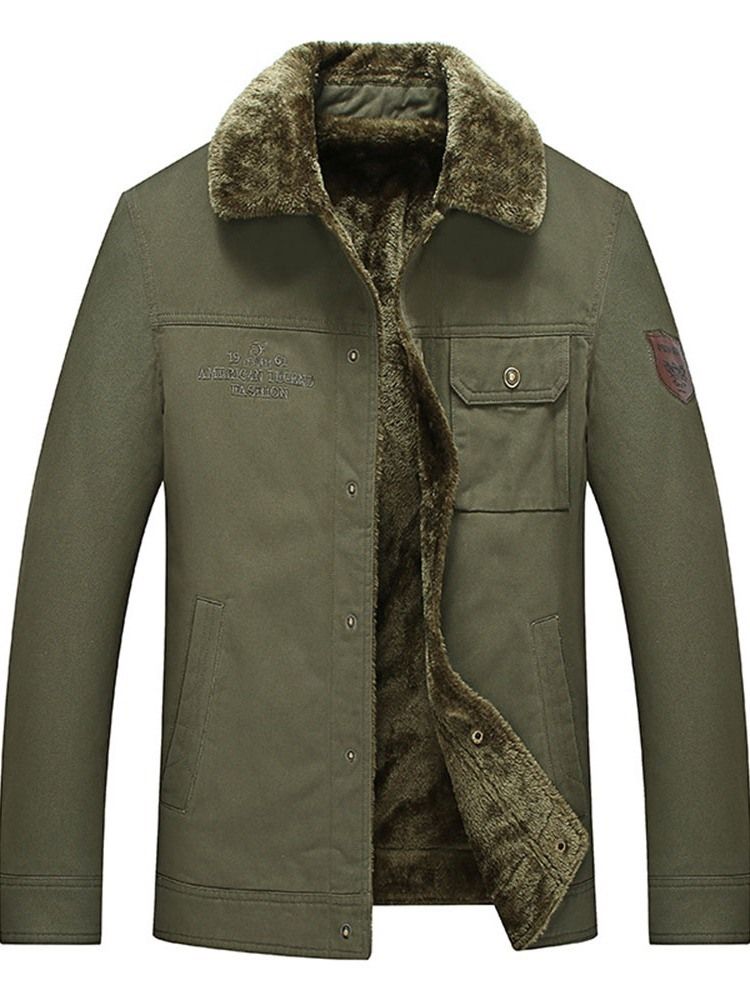 Mäns Letter Thick Lapel Slim Single-breasted Jacket
