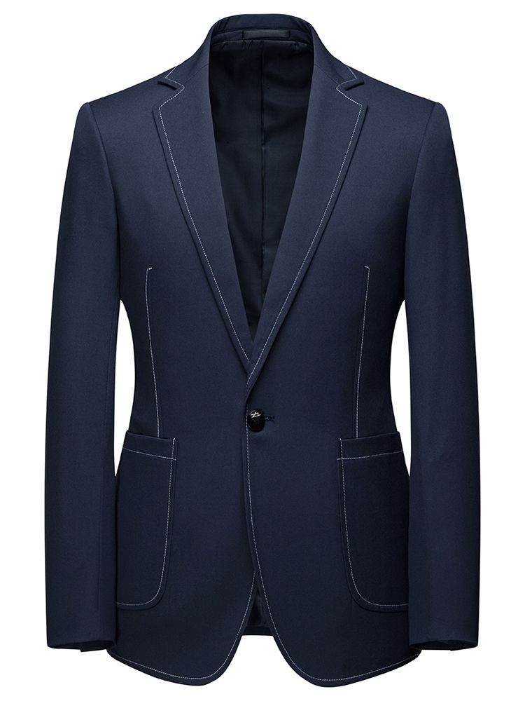 Byxor Fashion Color Block Mens Dress Suit