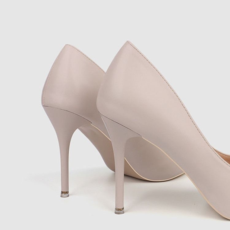 Kvinnor Plain Spetsig Tå Stilettklack Slip-on Pumps