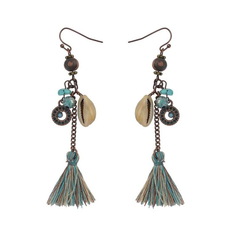 Leafage Shell Drop Earrings