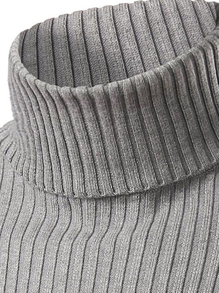 Plain Turtle Neck Slim Herrtröja