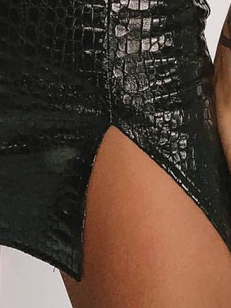 Kvinnors Split Bodycon Plain Sexig Kjol