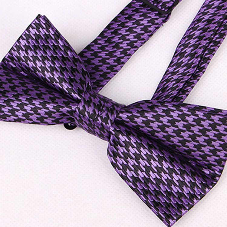 Retro Houndstooth Bowtie För Män
