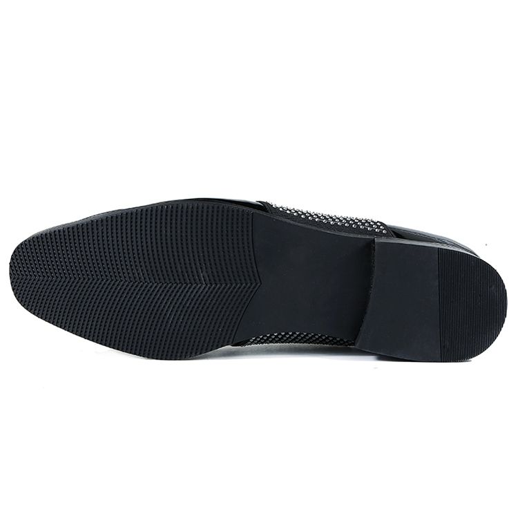Rhinestone Slip-on Plain Oxfords För Män
