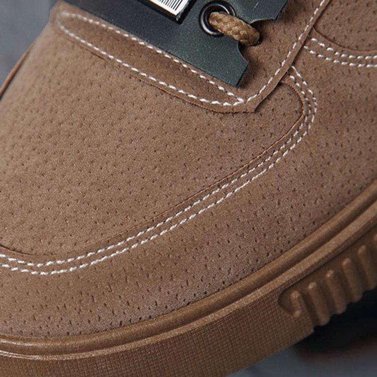 Snörning I Färgblock High-cut Upper Skateskor För Män