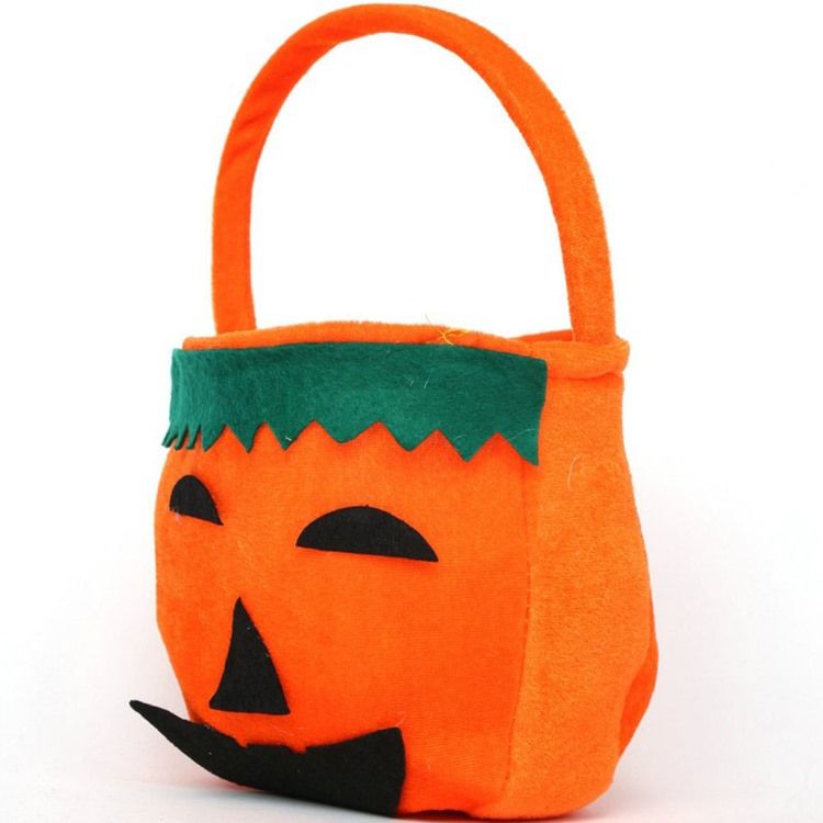 Halloween Kostym Pumpa Flanell Handväska
