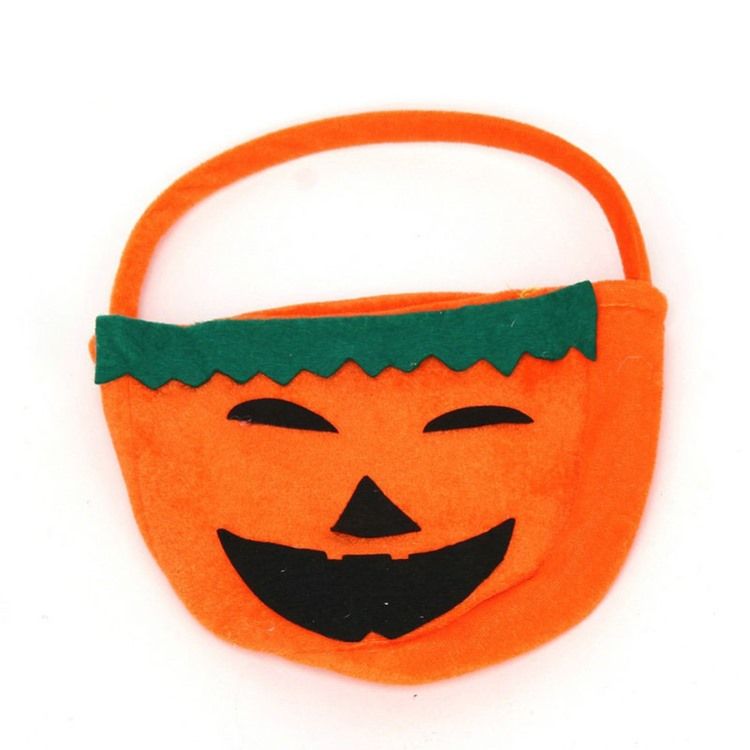 Halloween Kostym Pumpa Flanell Handväska