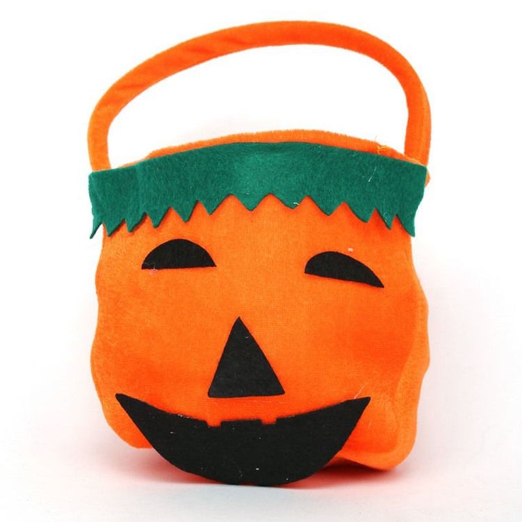 Halloween Kostym Pumpa Flanell Handväska