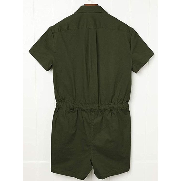 Plain Pocket Shorts För Män Jumpsuits Overalls