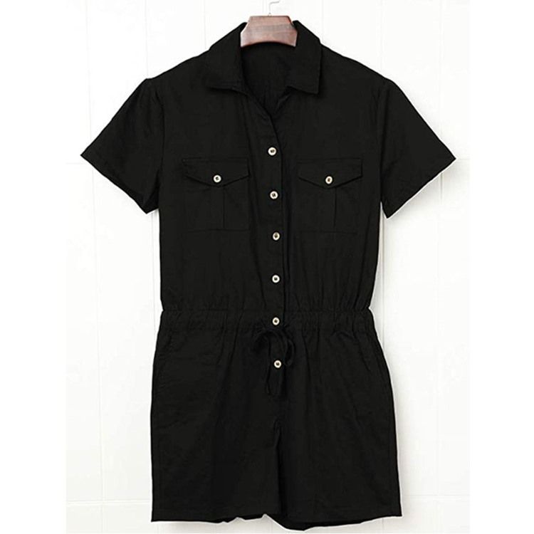Plain Pocket Shorts För Män Jumpsuits Overalls