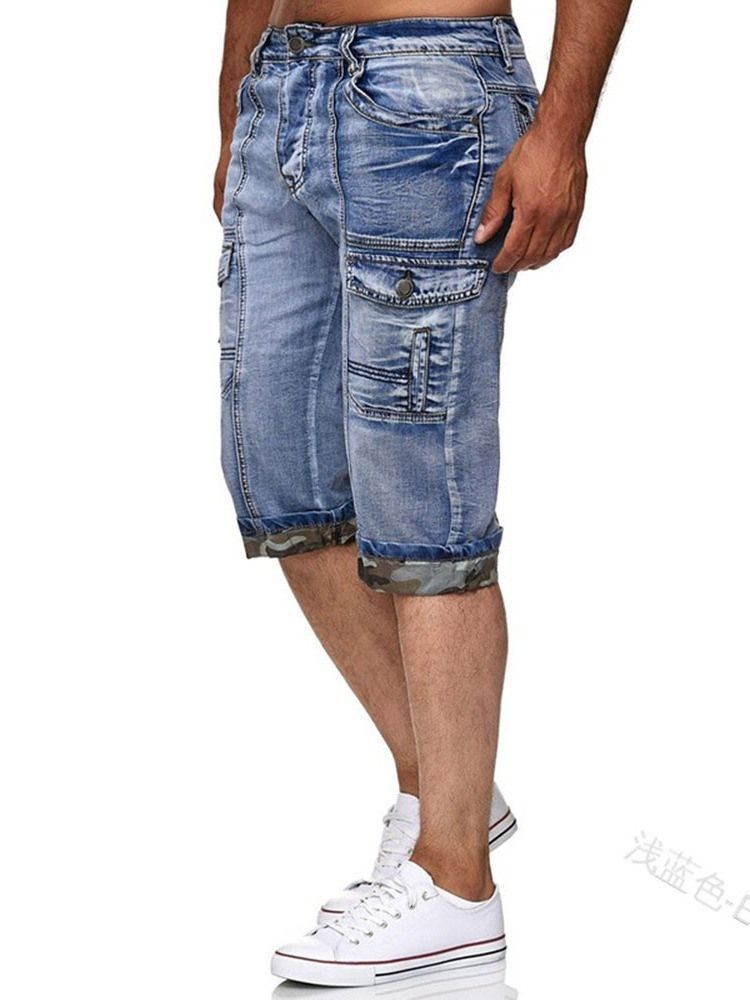 Slim-shorts Med Dragkedja För Män