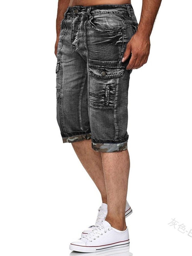Slim-shorts Med Dragkedja För Män