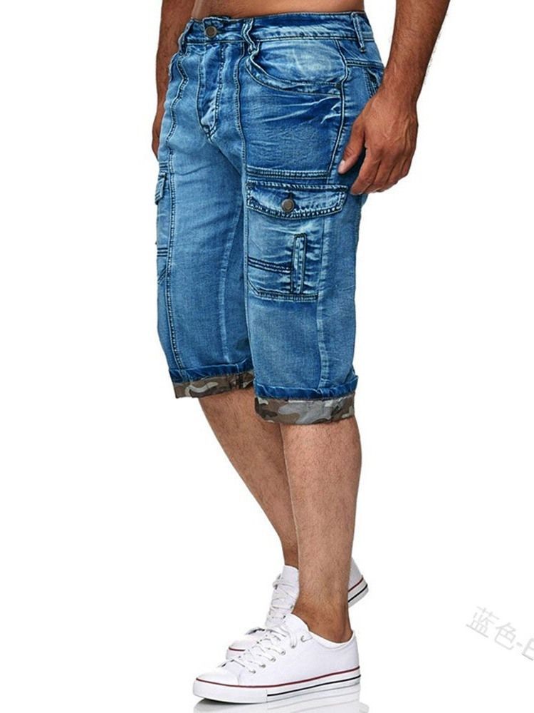 Slim-shorts Med Dragkedja För Män
