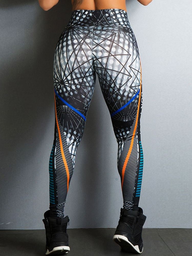Dam Print Digital Anti-sweat Yoga Leggings Yoga Byxor Hög Midja Tiktok Leggings