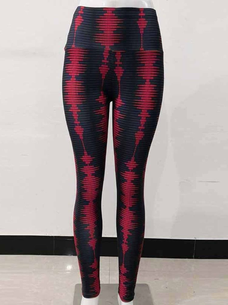 Kvinnors Andningsbara Tryck Tripe Yoga Gym Sport Push Up Leggings Yoga Pants High Waist Tiktok Leggings