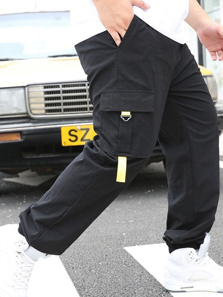 Straight Pocket Thin Hip Hop Men's Byxor