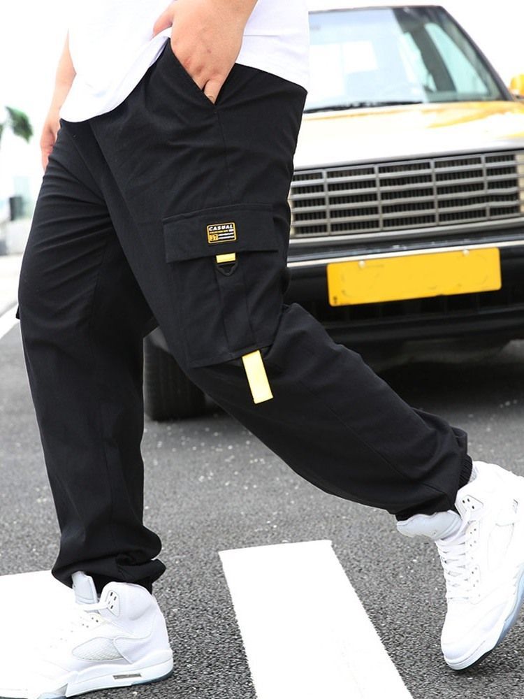 Straight Pocket Thin Hip Hop Men's Byxor